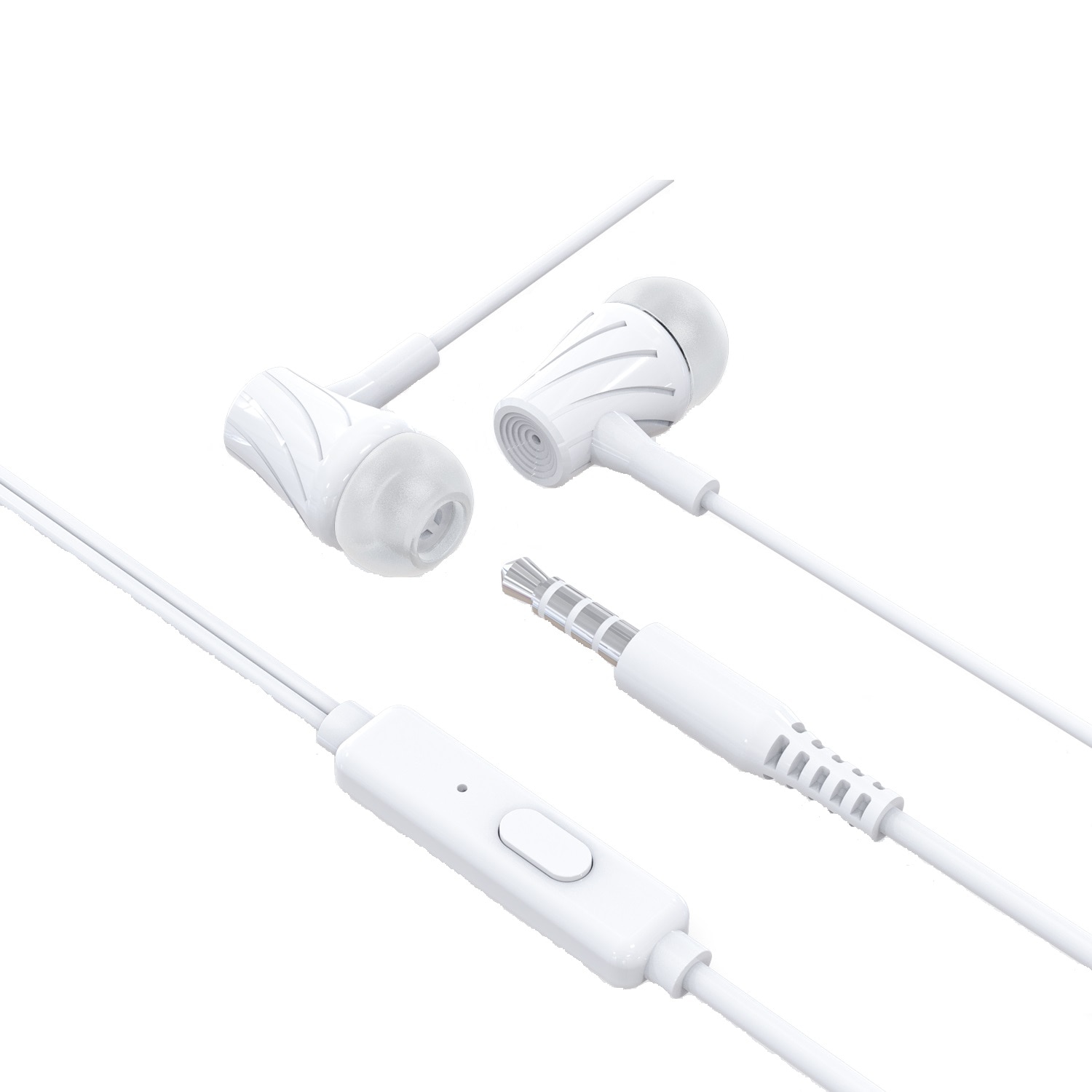 Casti cu microfon, PZX, 1550, 3.5 mm, Alb