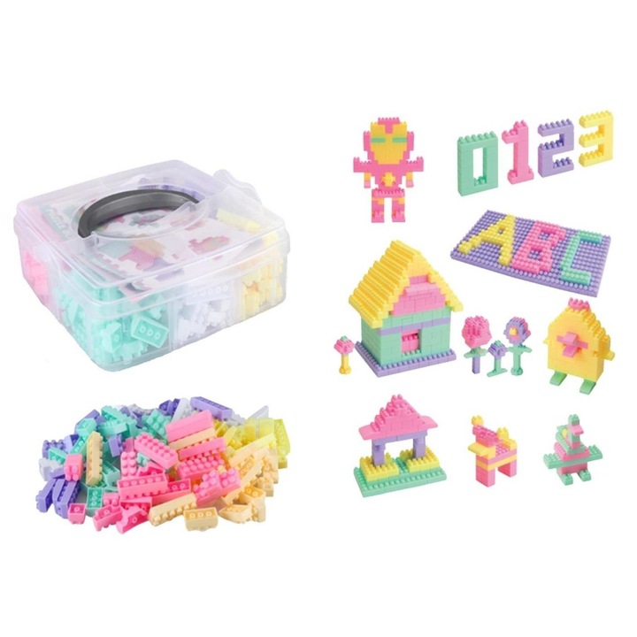 Set de constructie Kik, 234 piese, 3 ani+, Multicolor