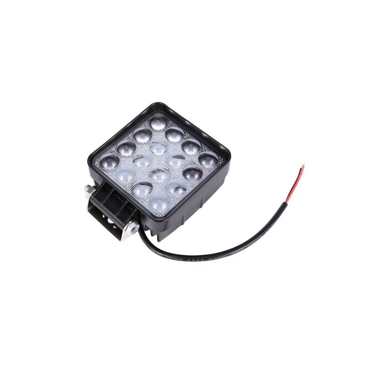 Proiector LED auto offroad 48W/12V-24V, 4080 lumeni, patrat