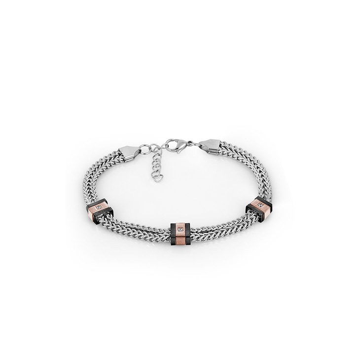 Santa Barbara Polo ezüst színű rozsdamentes acél férfi karkötő, SBJ.6.2005-2