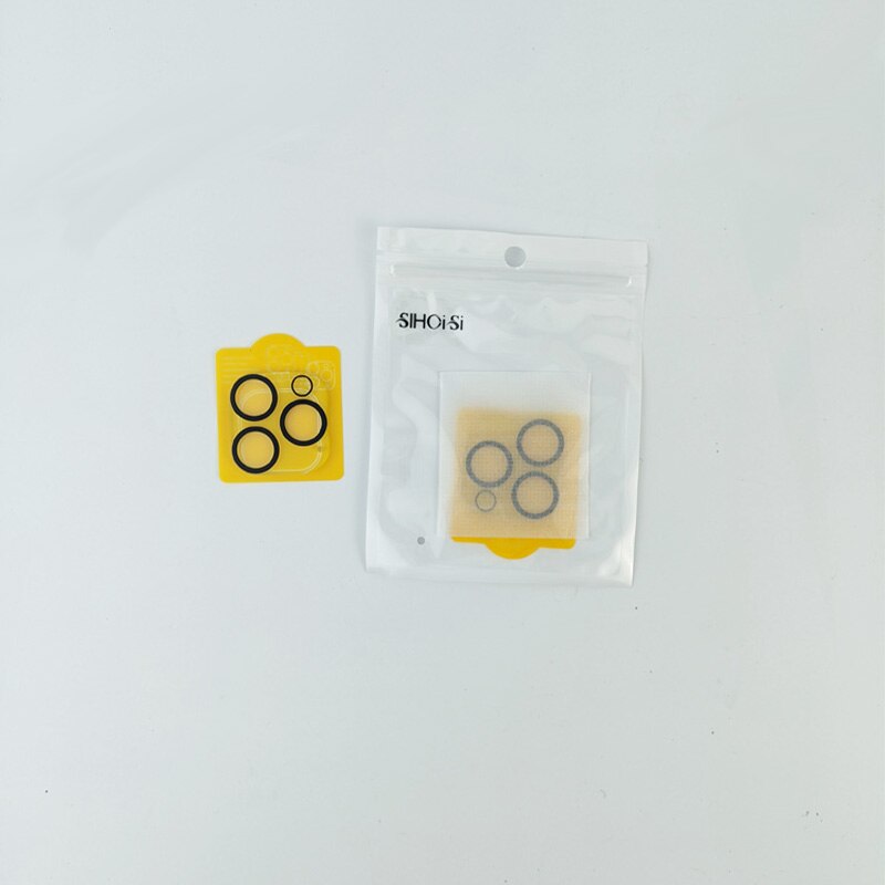 Folie protectie camera, SIHOiSi, Sticla securizata, Compatibila cu iPhone 14 Pro Max, Negru
