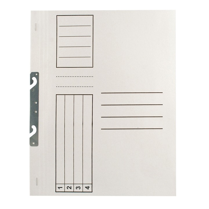 Set dosar de incopciat 1/1, carton, 10 bucati, alb