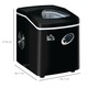 Aparat de facut cuburi de gheata Homcom, Rezervor 3.2 L, 230 V, 299 W, Negru