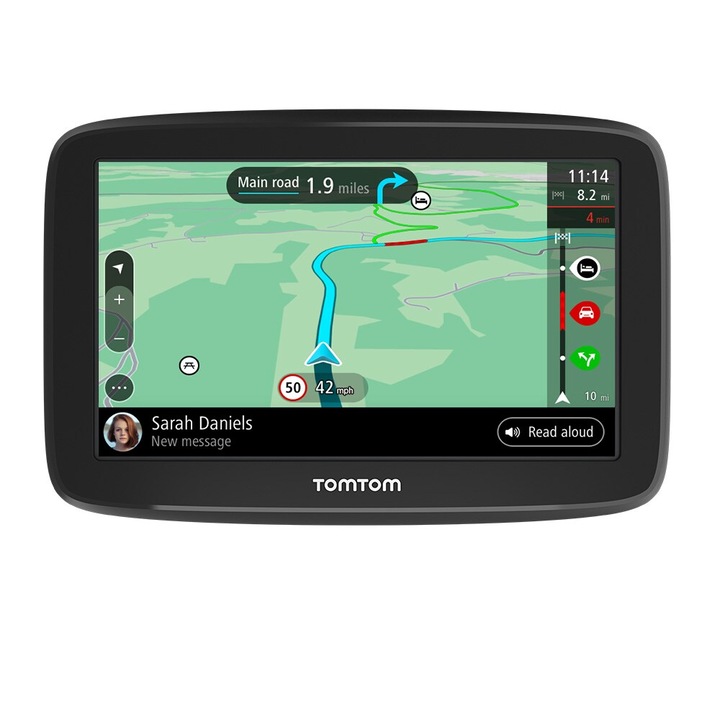 Навигационна система TomTom GO Classic 6", актуализации на картата на Европа, актуализации на WiFi, реверсивна поддръжка, черна