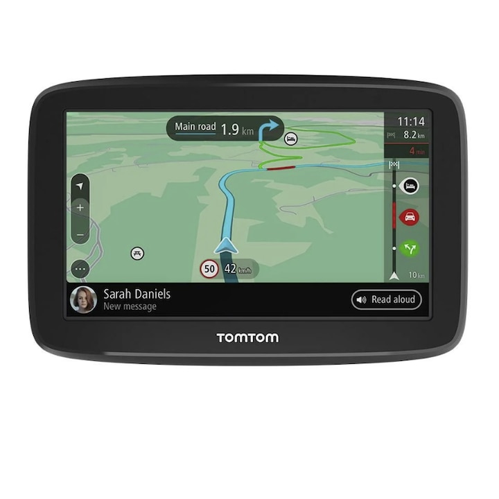 TomTom GO Classic 6" Navigációs rendszer, Európa térképfrissítések, WiFi frissítések, megfordítható támogatás, fekete