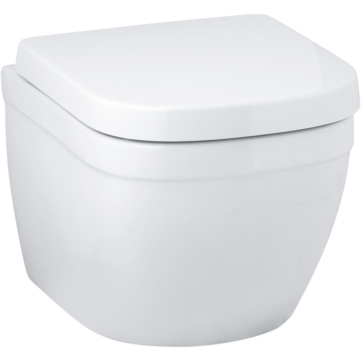 Vas WC Grohe Euro Ceramic 39206000, suspendat, rimless, fixare ascunsa, alb