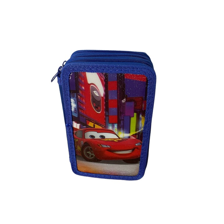 Penar echipat Masini, Cars, 3 compartimente, 34 piese, 19 x 14,5 x 6 cm