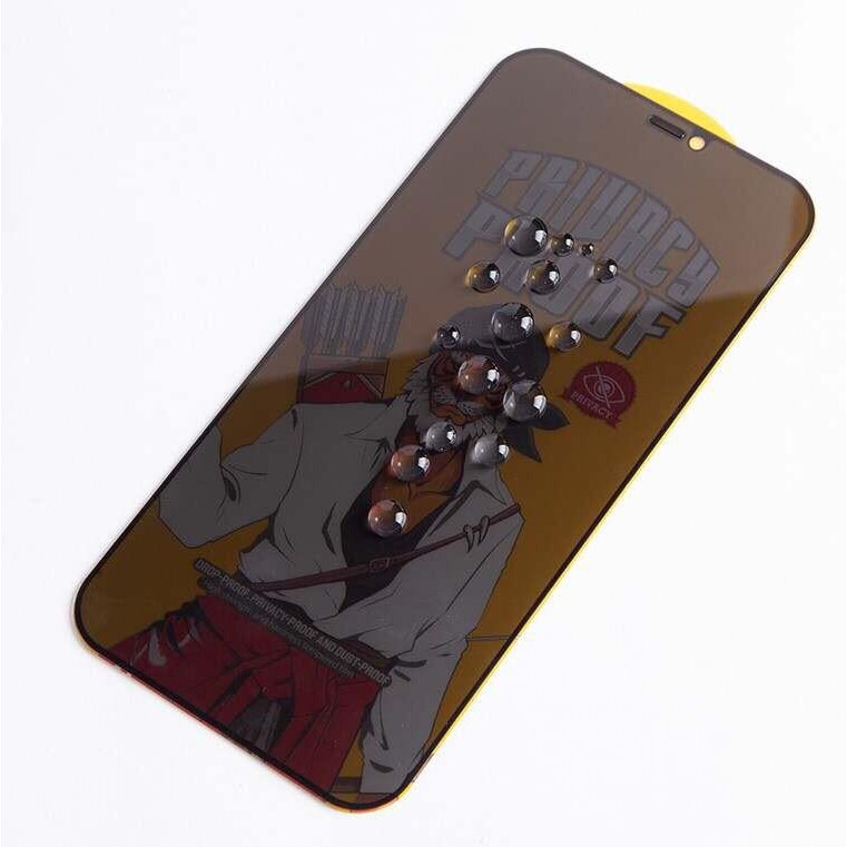 Folie protectie Privacy Proof compatibila Premium iPhone 14 Plus, Full Cover Black 6D, Full Glue, Sticla securizata Negru