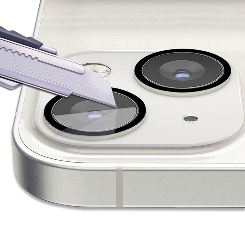 Folie Camera Lito S+ compatibila cu iPhone 14 - negru/transparent