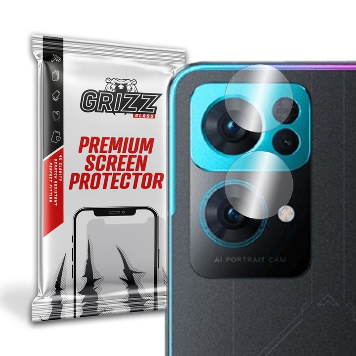 Folie de protectie camera foto, GrizzGlass HybridGlass Camera hibrida de sticla cu lentile hibride pentru Oppo Reno 7 Pro League Of Legends 5G