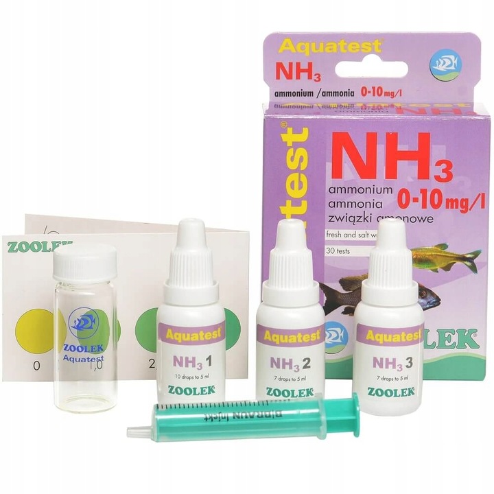 Test apa acvariu, Zoolek, Pentru Amoniac/NH3