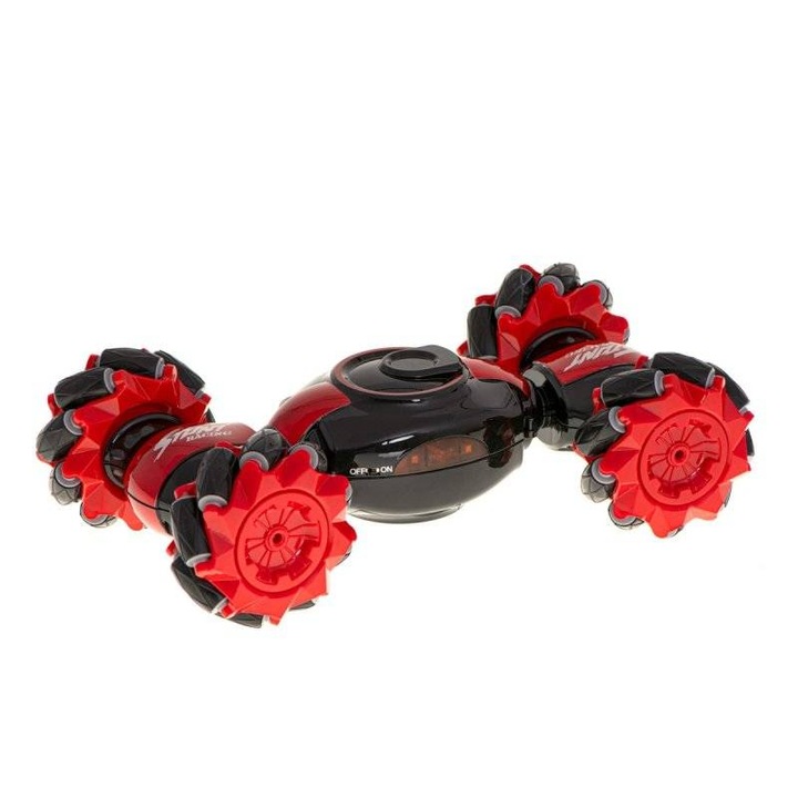 Kézmozdulatokkal irányítható kaszkadőr autó, Speed Pioneer Stunt Car RC 360 piros