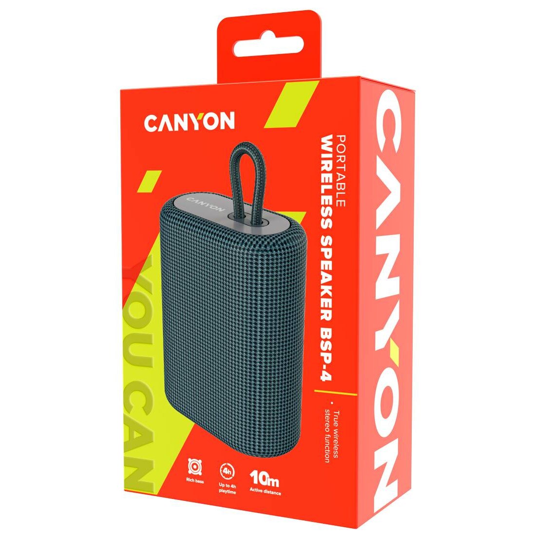 Безжична колонка Canyon BSP-4, Тъмносив, USB-C - eMAG.bg