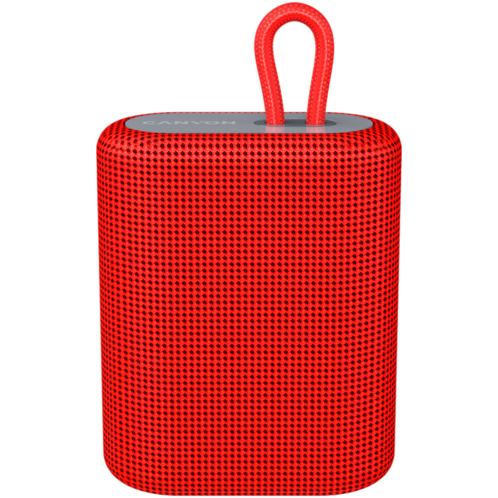 Canyon BSP-4 Bluetooth Speaker, BT V5.0, BLUETRUM AB5365A, TF card support, Type-C USB port, 1200mAh polymer battery, Red, cable length 0.42m, 114*93*51mm, 0.29kg CNE-CBTSP4R