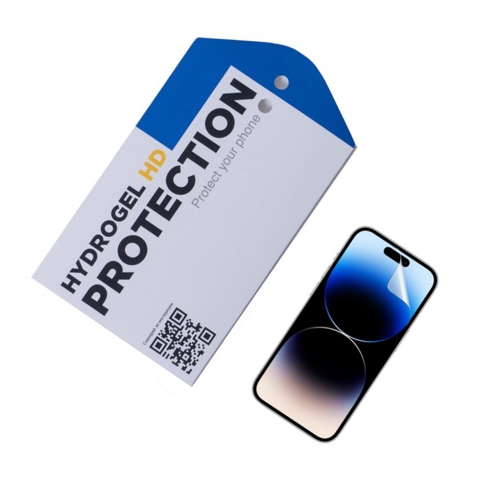 Удароустойчив протектор Ofisite за Apple iPhone 14 Pro, Hydrogel HD, покритие Blue Light защита за очите