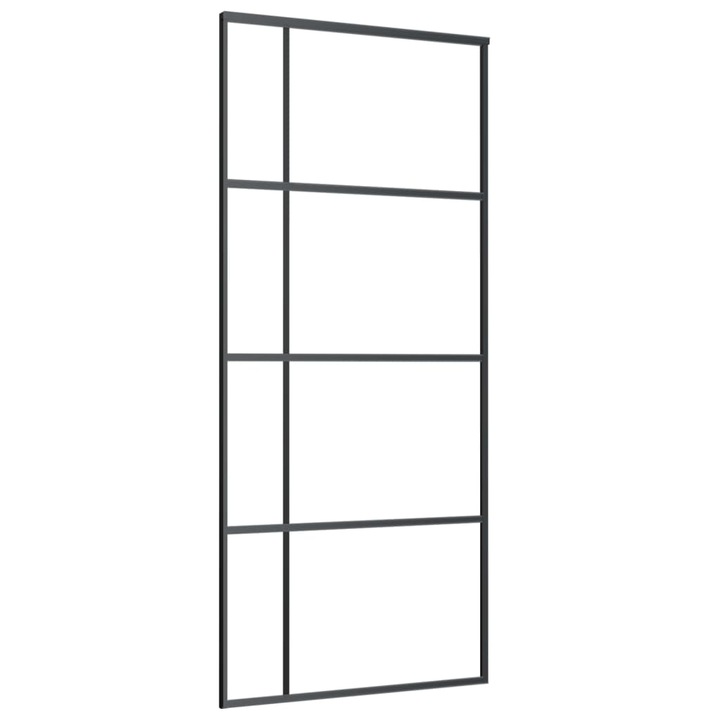 Интериорна врата, Zakito Europe, ESG Glass, Алуминий, 90x205см, Черна