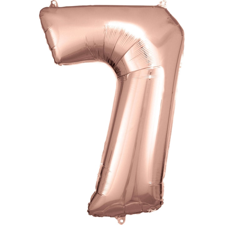 Фолиев балон Rose Gold гигантски номер 7, 83*55 см