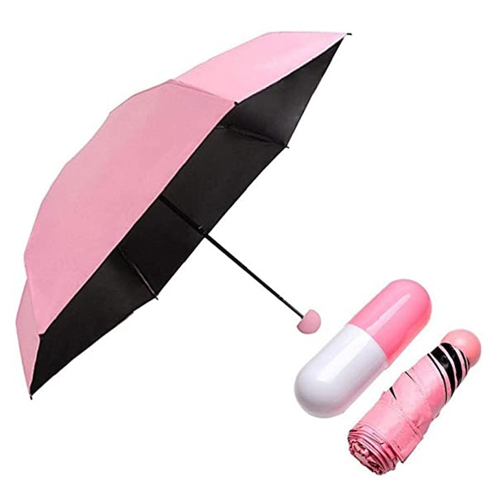Cindy Hordozható esernyő, Acél, Napvédelem, Rózsaszín