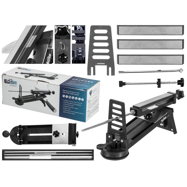 Gyémánt élező késekhez proSHARP, The Edge, 10-30°, Fekete