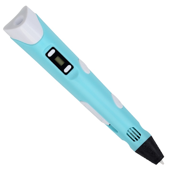 3D молив, Acdolf, 1,75 mm, цифров дисплей, 160-230 C, съвместим с ABS/PLA, син