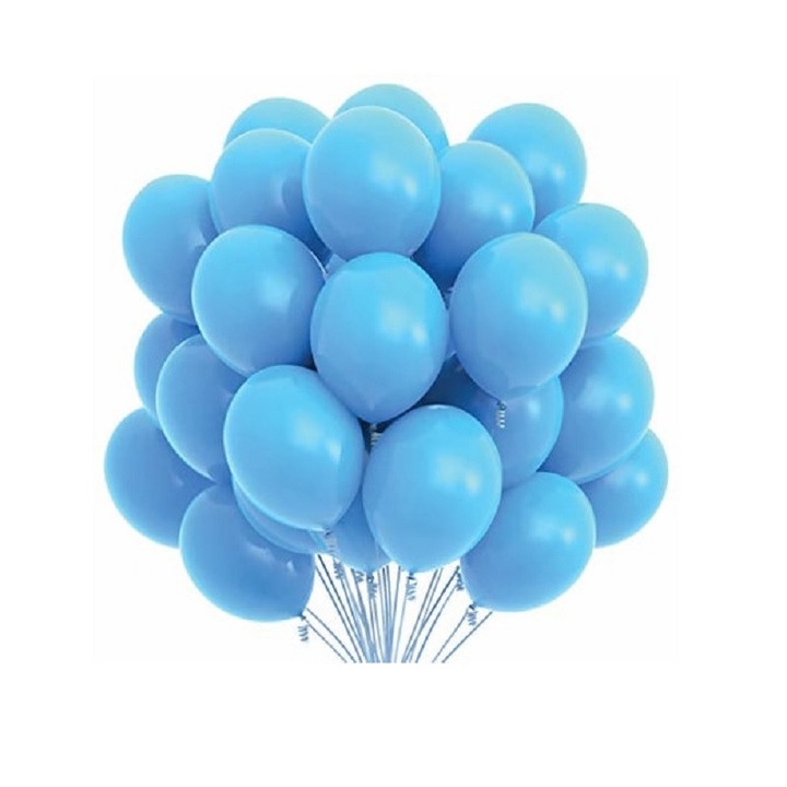 50 db latex lufi készlet, világoskék, 25 cm