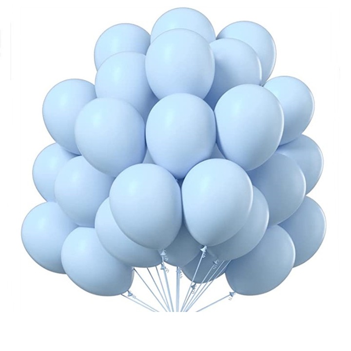 100 db latex lufi készlet, kék, 25 cm