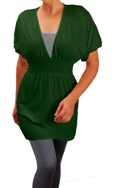 Tunica pentru femei cu maneca scurta, Ivanel, Verde inchis