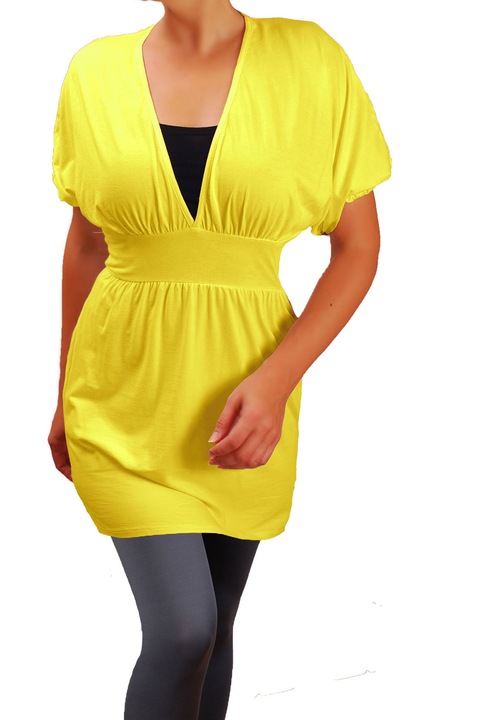 Tunica pentru femei cu maneca scurta, Ivanel, Galben