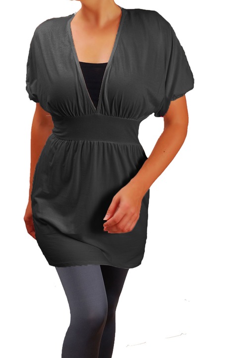 Tunica pentru femei cu maneca scurta, Ivanel, Gri inchis