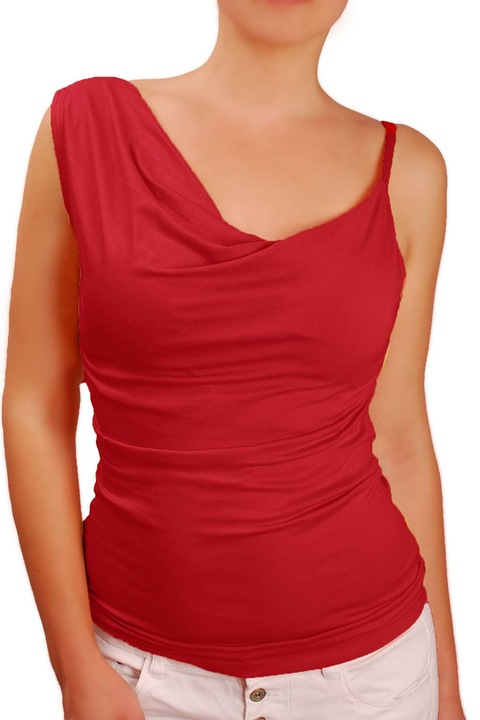 Top dama cu doua bretele Ivanel, Rosu inchis