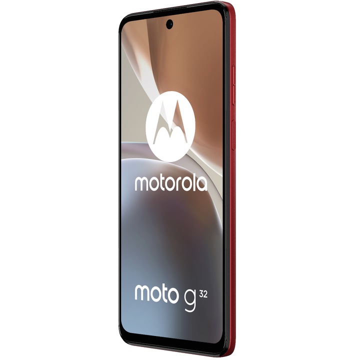 Telefon mobil Motorola Moto g32, Dual SIM, 128GB, 6GB RAM, 4G, Satin Maroon