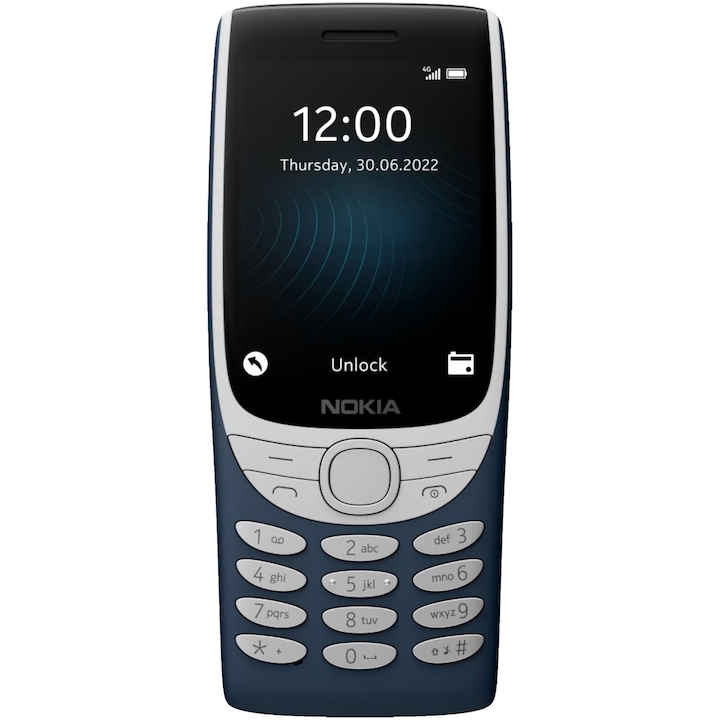 Nokia 8210 Mobiltelefon, Dual SIM, 4G, Kék