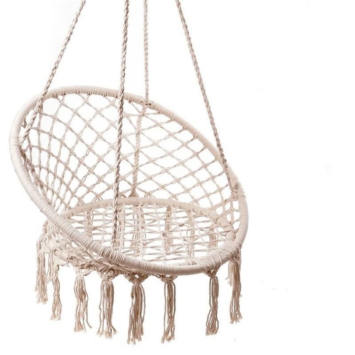 Gólyafészek karosszék hinta háttámlával ekrü 80cm