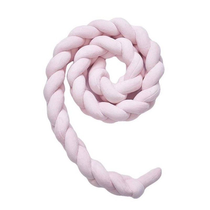 Bara de protectie impletita patut, KIK, 8x200cm, Roz