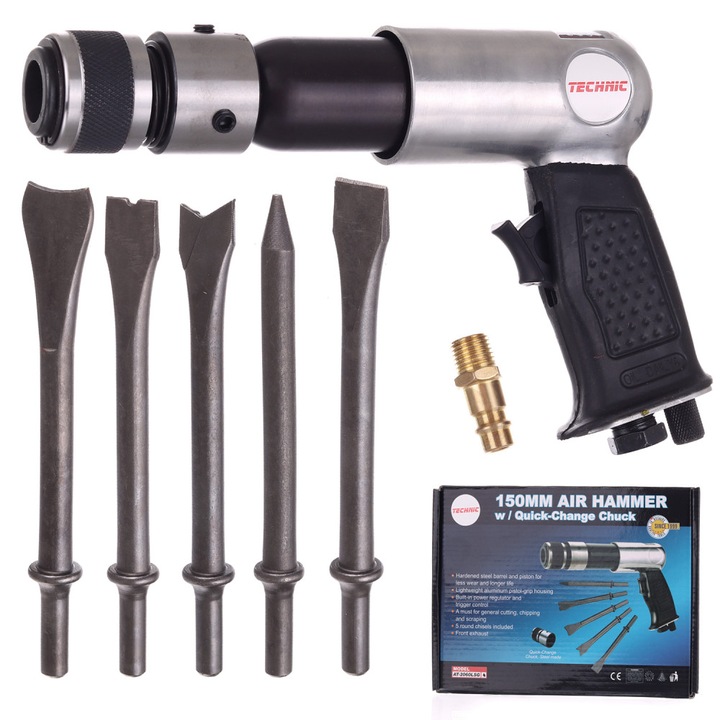 Ciocan pneumatic de impact pentru compresor Technic AT-2060LSG cu 5 dalti