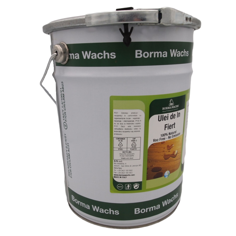 Варено ленено масло за дърво Borma Wachs, Прозрачен, 5 л - eMAG.bg