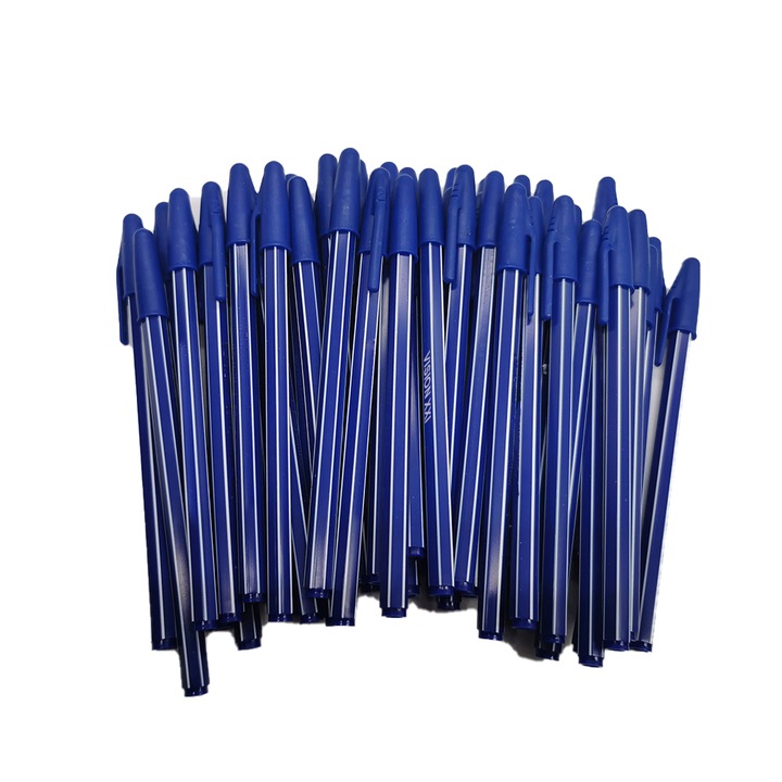 Set 50 pixuri 555 Albastru Cu Dungi, VisionXXI, model 2022