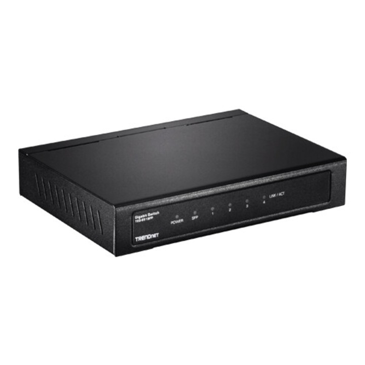 Switch 4 porturi Gigabit, 1 slot SFP - TRENDnet TEG-S51SFP