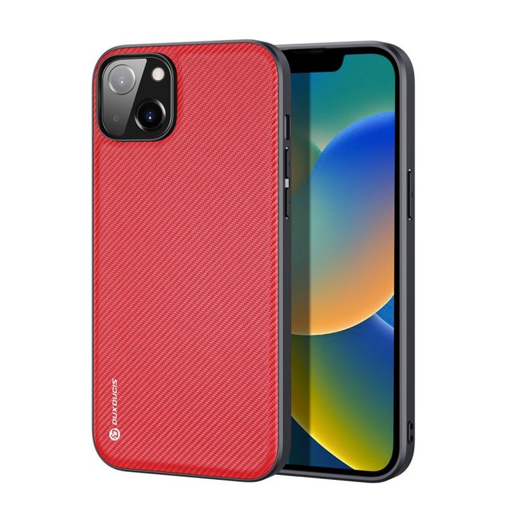 DuxDucis FINO védőtok, iPhone 14 Plus kompatibilis, piros