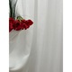 Perdea voal simplu culoare alb Basic Liz Line, cu rejansa 600x245cm - RD036M