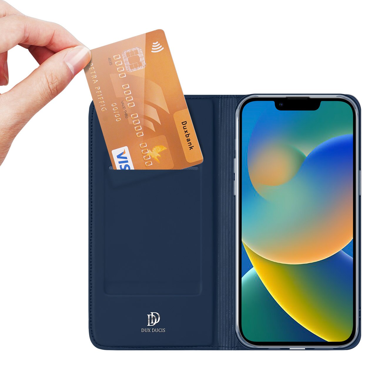 Husa DuxDucis SkinPro compatibila cu iPhone 14 Plus Navy Blue
