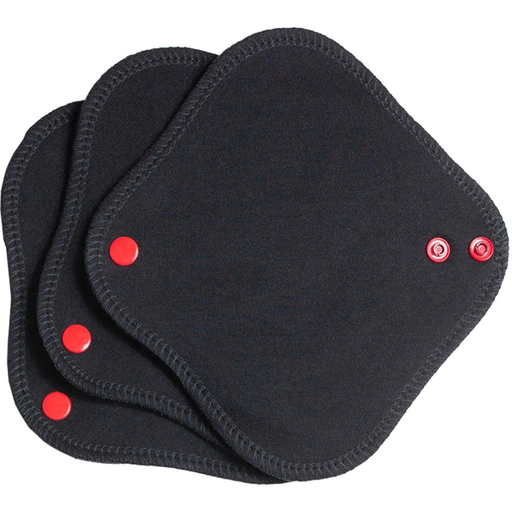 Set Absorbant Lunette reutilizabil, flux minim Negru, 3 bucati