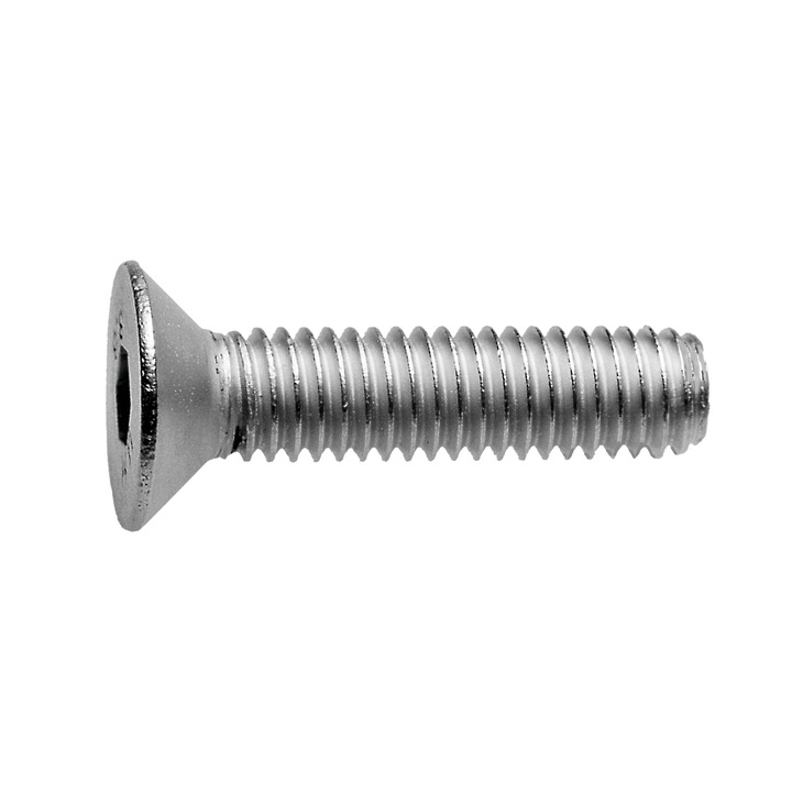 Set 100 Surub metric cap inecat, DIN 7991, M4x60, SW2.5, Inox A2
