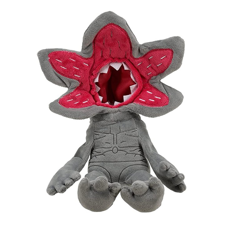 Jucarie de plus Petal Monster, 40cm, gri, umplutura din bumbac 3D PP