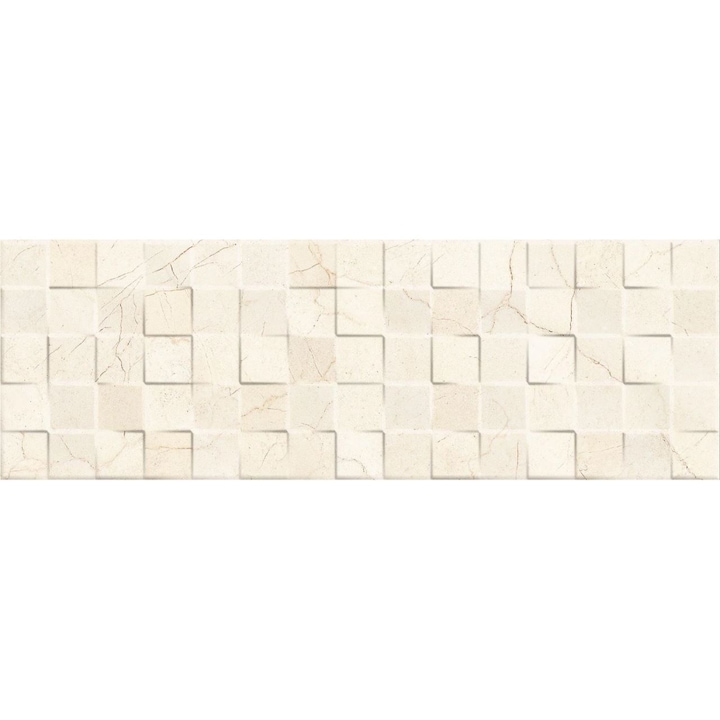 Faianta, Cubik Crema, model mozaic, 25x75 cm, culoare crem, finisaj lucios, 1.51 mp/cutie