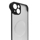Frameless Magsafe SILKASE tok Apple iPhone 14 Plus telefonhoz, vékony műanyag, fekete/matt átlátszó