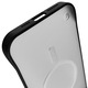 Frameless Magsafe SILKASE tok Apple iPhone 14 Plus telefonhoz, vékony műanyag, fekete/matt átlátszó