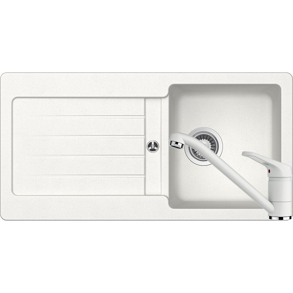 Kit chiuveta Schock Typos D-100S 860 x 435 mm si baterie Schock Cosmo Alpina Cristalite