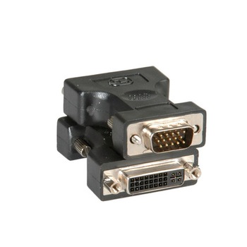 Adaptor DVI-I Dual Link 24+5 pini la VGA 15 mama-tata, Roline Adaptor DVI-I Dual Link 24+5 pini la VGA 15 mama-tata, Roline