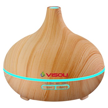Umidificator Difuzor Aromaterapie Ultrasunete Visoli™ VS-216 -Rezervor 300 ml- Purificator aer - Culoare Imitatie Lemn Umidificator Difuzor Aromaterapie Ultrasunete Visoli™ VS-216 -Rezervor 300 ml- Purificator aer - Culoare Imitatie Lemn